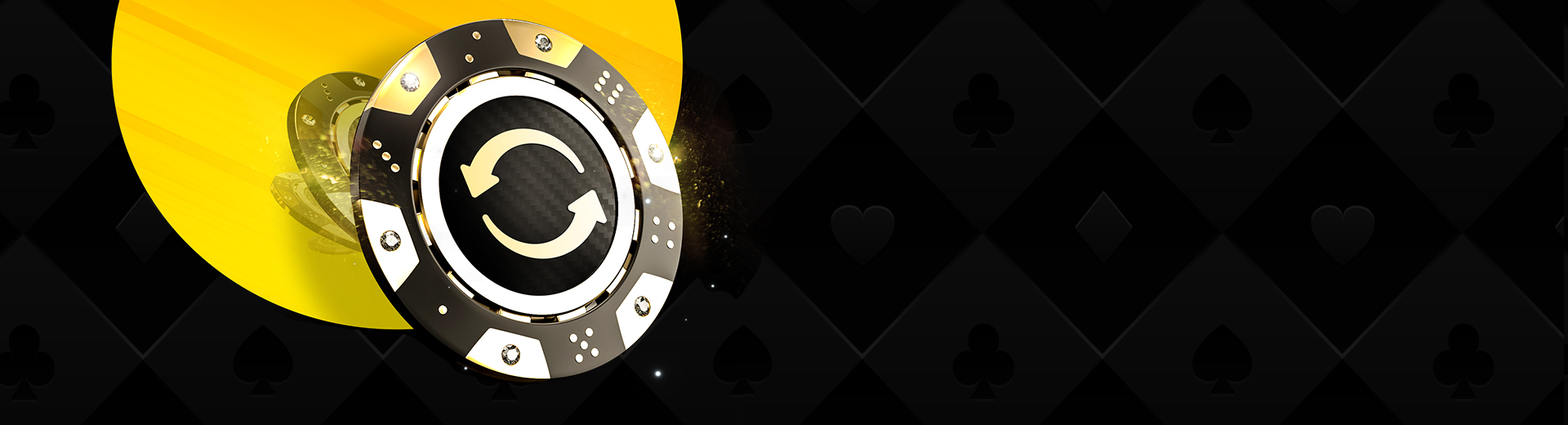 Yellow casino chips Roulette la cuerda