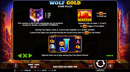 Gold rush slot machine in game reward four kings 1