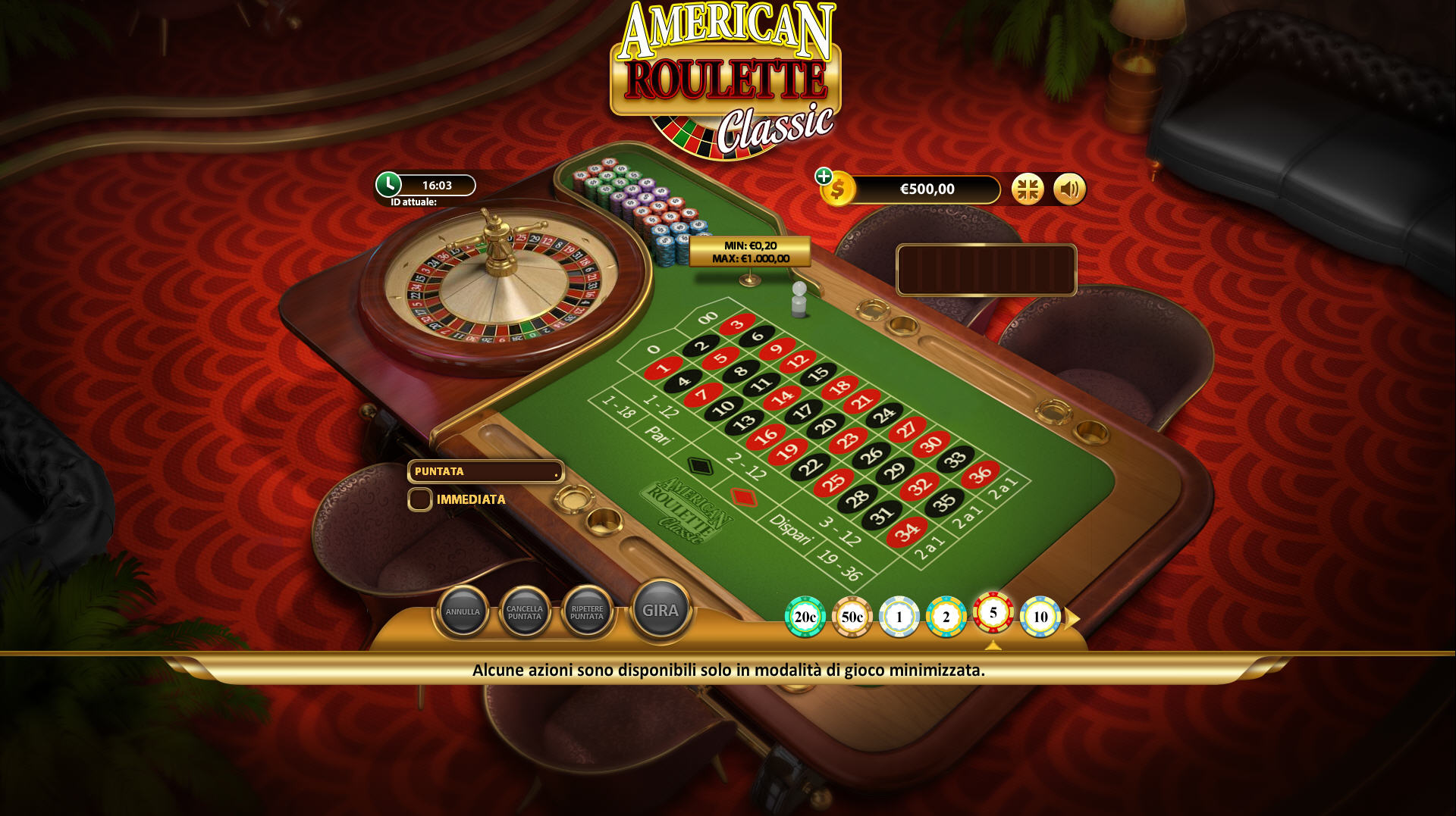 100/1 roulette game